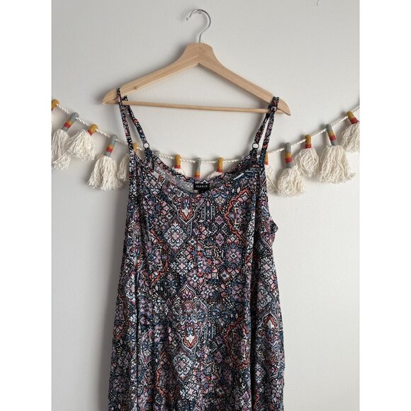 Torrid Paisley Geometric Tiered Sleeveless Flowy Maxi Dress Boho Artsy Feminine - Picture 3 of 10